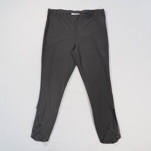 Joseph Ribkoff Leggings Womens 14 Black Mesh Cropped Tulip Hem Stretch Pull On